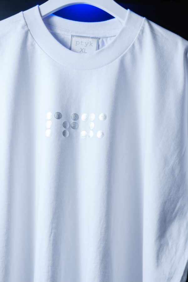 ptyk - Rhodium Puff Print Tee - White - Image 4